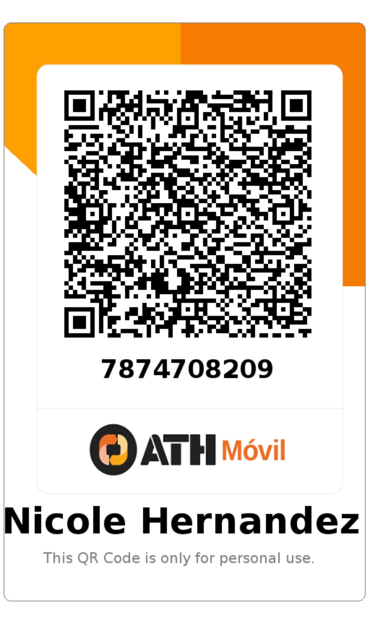 Código QR de ATH Móvil
